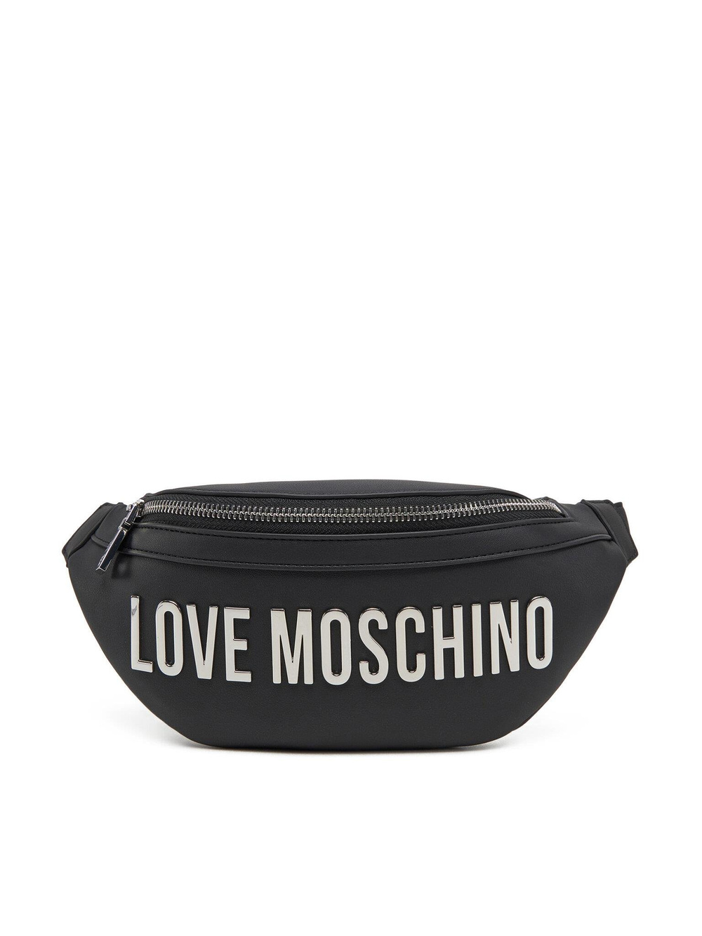 Love Moschino Love Moschino Kadın Bel Bağlamalı Kemer Ayarlamalı Deri Tek Fermuar Siyah Bel Çantası JC4195PP1MKD0-00B