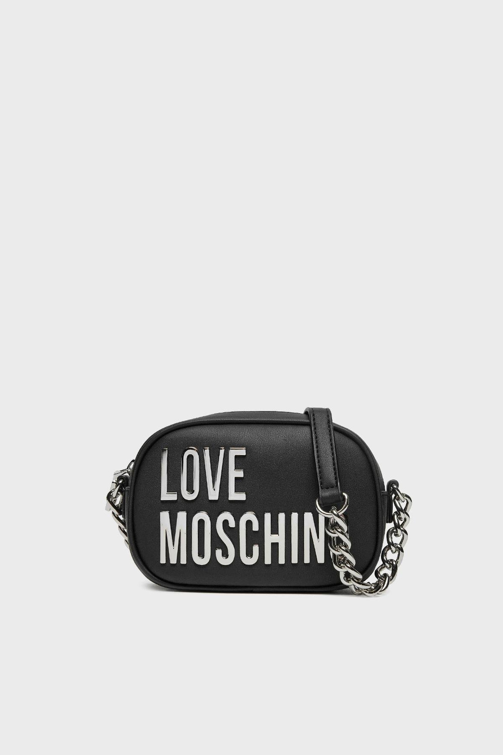 Love Moschino Love Moschino Kadın Marka Logolu Tek Bölmeli Fermuar Kapamalı Siyah1 Omuz Çantası JC4026PP1MKD0-00B