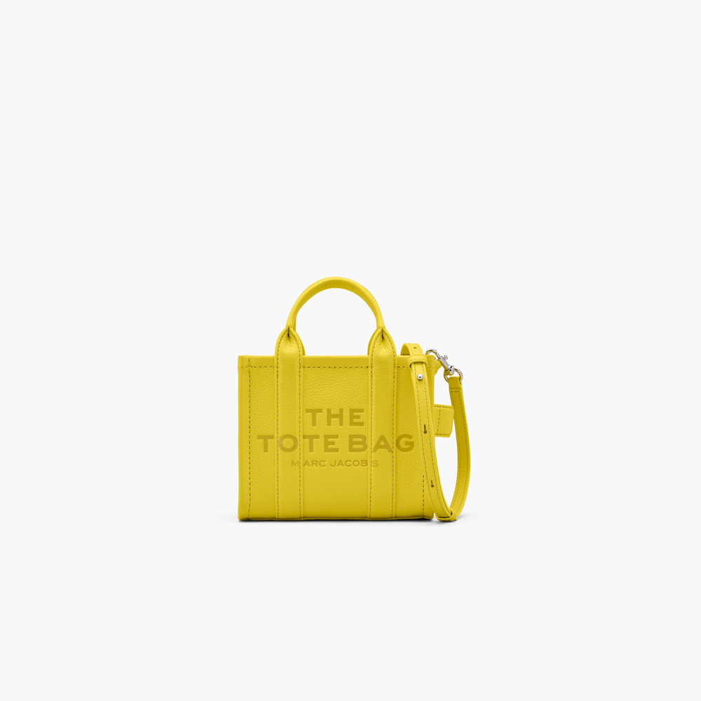 Marc Jacobs Marc Jacobs Kadın Fermuar Kapamalı Logo Detaylı Deri Mini Sarı2 Omuz Çantası H053L01RE22-790