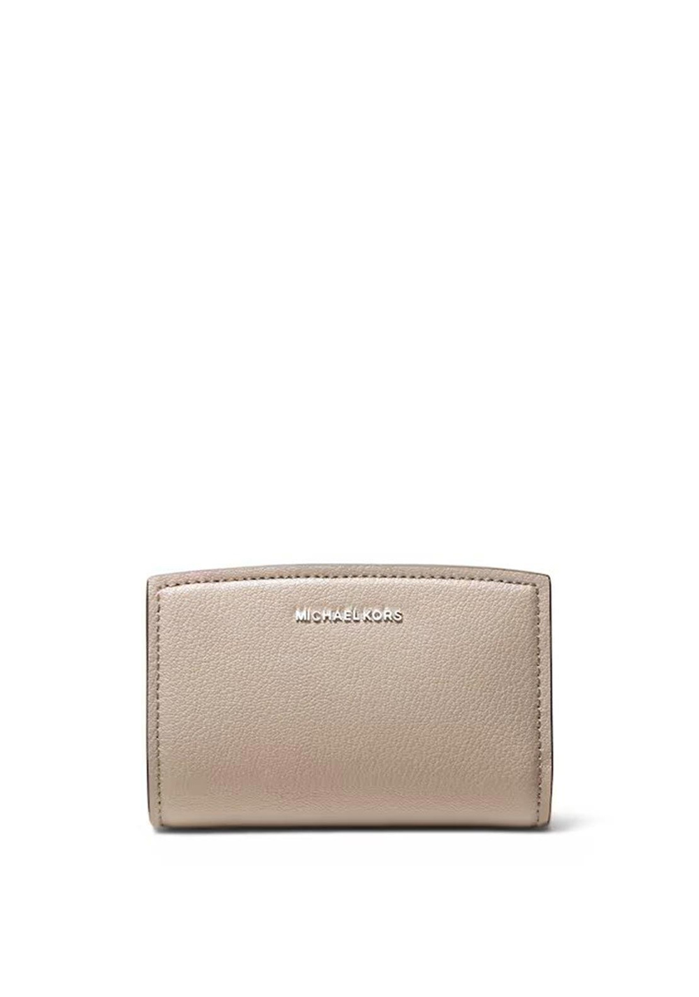 Michael Kors Michael Kors Kadın Kart ve Nakit Bölmeli Fermuarlı Ve Çıtçıt Kapama Deri Bej Cüzdan 32S5SYTZ2L-LIGHTSAND