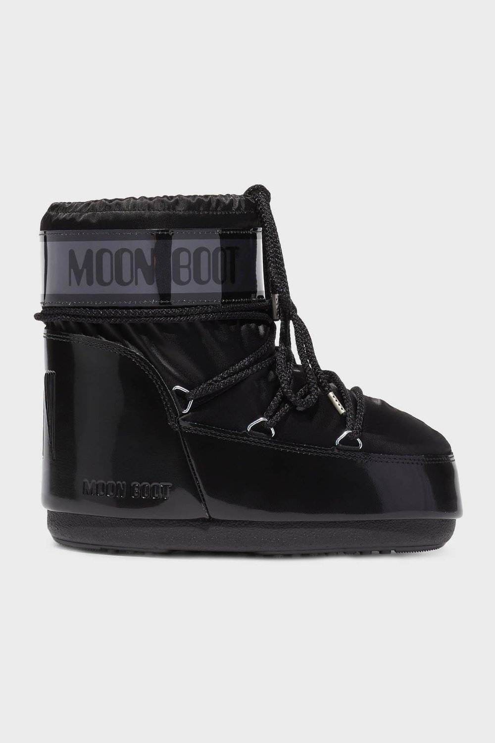 Moon Boot Moon Boot Kadın Kaydırmaz ve Yüksek Tabanlı Su İtici Logo Baskılı Kar Siyah Bot & Bootie 80D1409350-N001