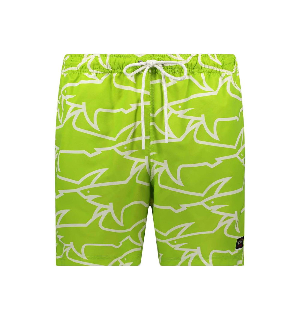 Paul Shark Paul Shark Erkek Regular Fit Desenli Yeşil Mayo 22415054-186