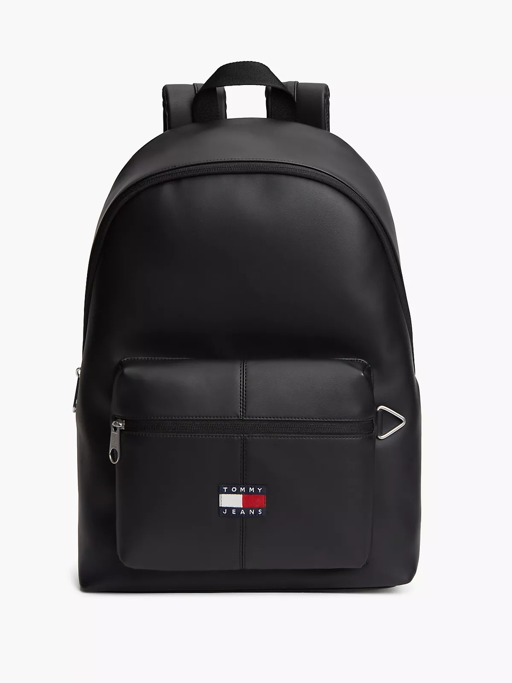 Tommy Hilfiger Tommy Hilfiger Erkek Küçük Bölme Fermuar Kapama Deri Sırt Askılı Siyah Sırt Çantası AM0AM14290-BDS