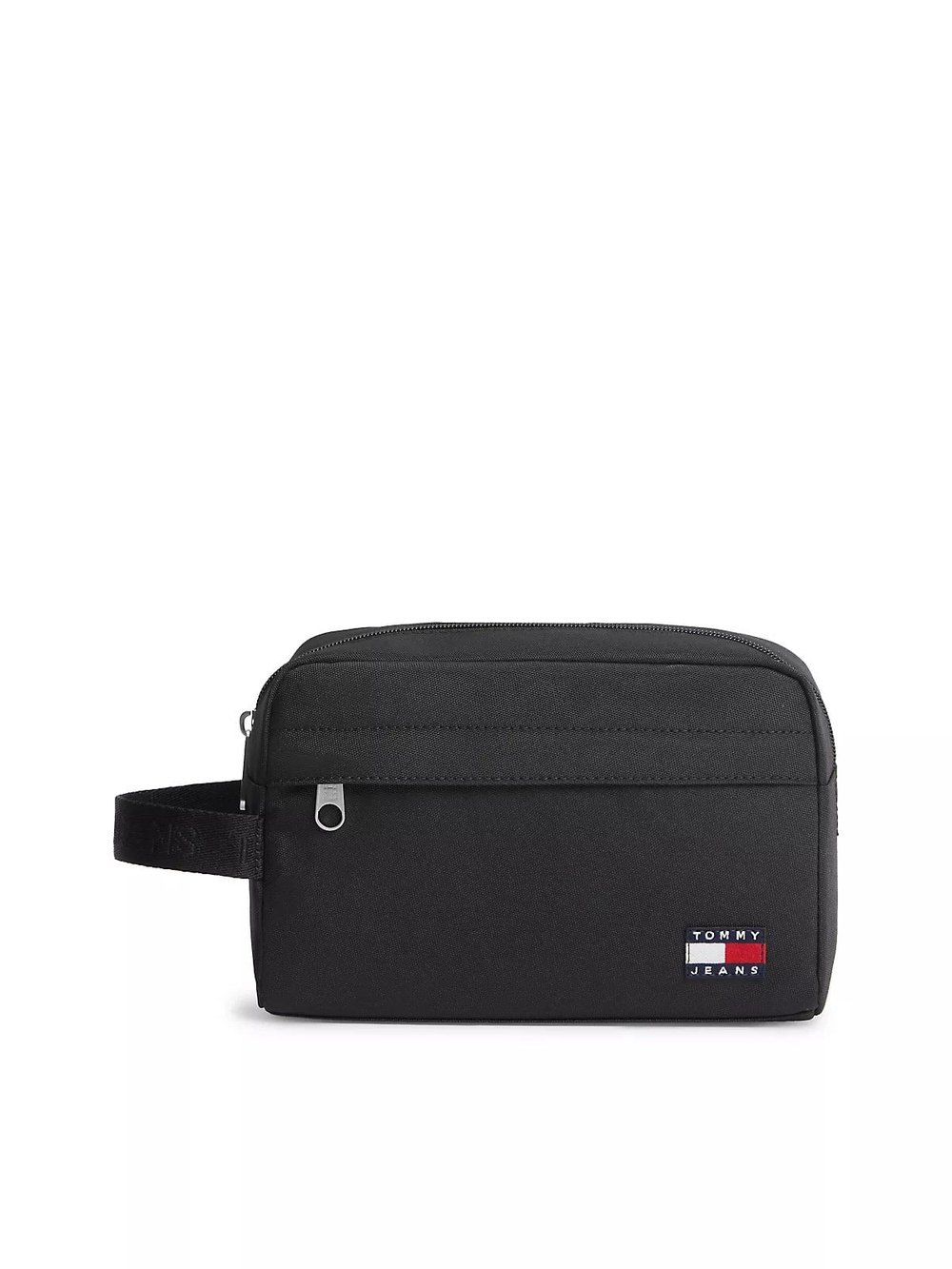 Tommy Hilfiger Tommy Hilfiger Erkek TH Bayrak Logolu Fermuarlı Ön Cepli Fileli İç Cepli Siyah El Çantası AM0AM14474-BDS