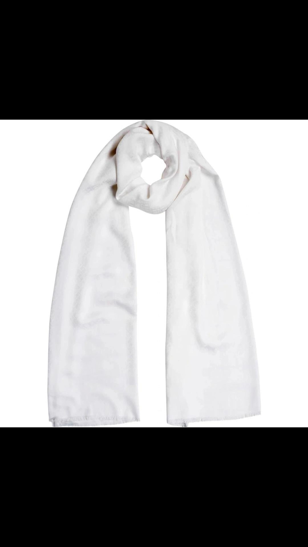 TOMMY HILFIGER Tommy Hilfiger Kadın TH Monogram Desenli Jakarlı Beyaz Şal & Eşarp & Fular AW0AW16852-YCF