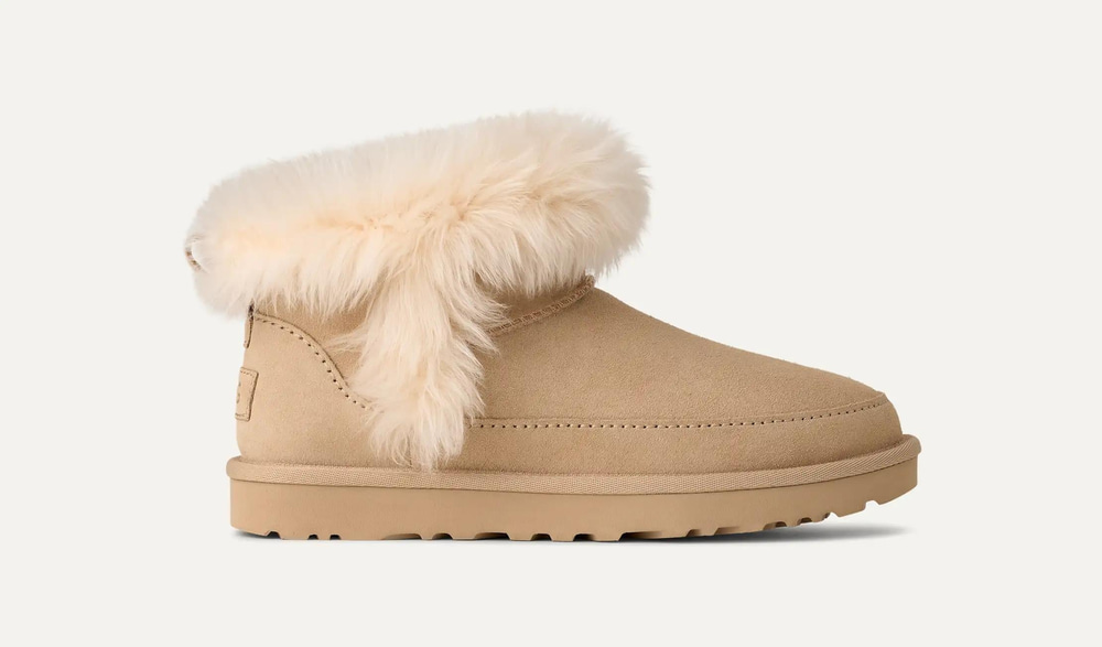 UGG UGG Kadın Esnek ve Rahat Tabanlı %100 Deri Bej Bot & Bootie 1173832-SANDCASTLE