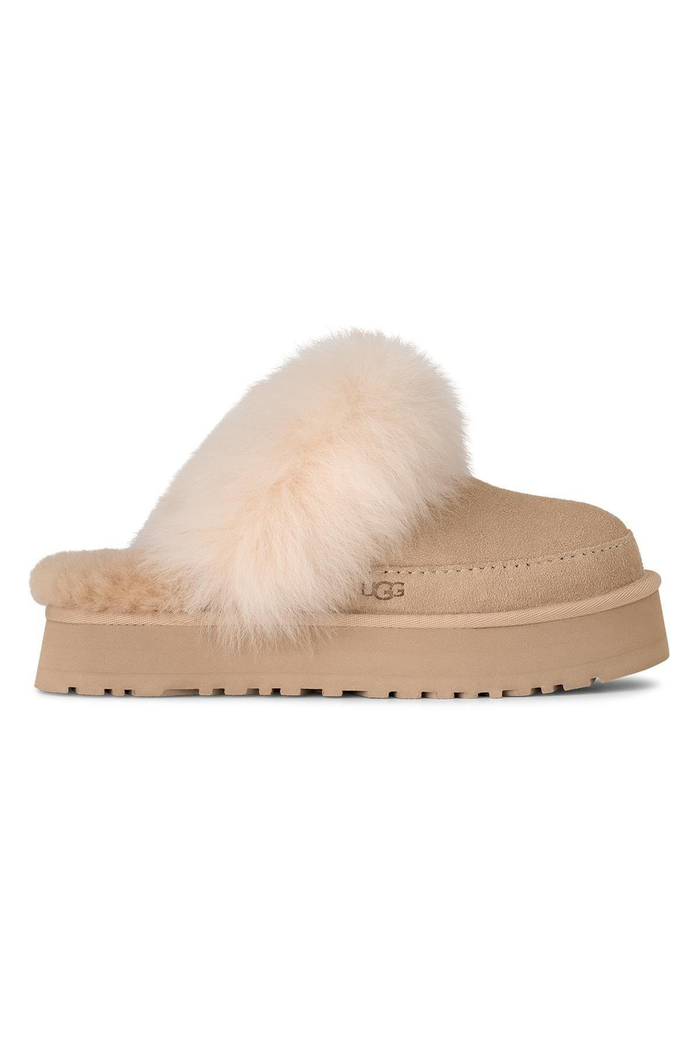 UGG UGG Kadın Platform Taban Yumuşak Astarlı Süet Deri Üst Yüzeyli Bej Bot & Bootie 1173930-SANDCASTLE