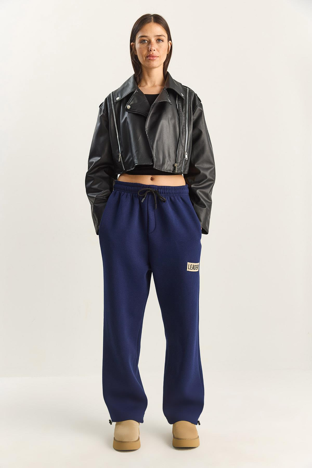 Kadın Basic Jogger Relaxed Polarlı Eşofman Altı 60283860 - Lacivert