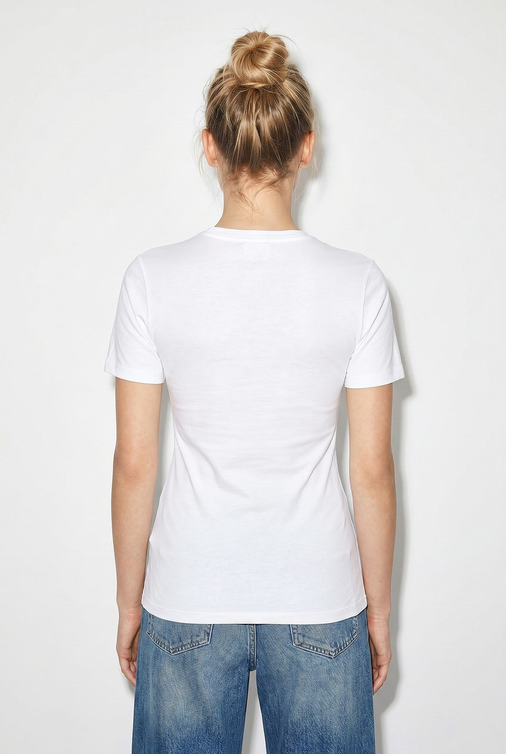 Kadın Kısa Kollu Bisiklet Yaka T-Shirt 60286903 - Beyaz