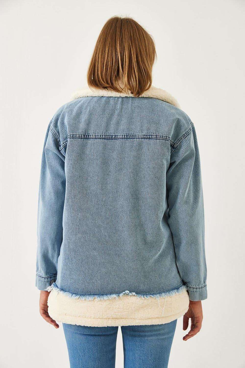 Kadın Tedy Astar Detay Dört Cepli Denim Mont 2471 60261105 - Bej-Mavi