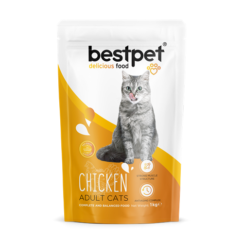 Bestpet Yetişkin Kediler İçin Tavuk Etli Kuru Mama 1 kg