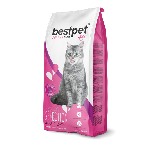 Bestpet Yetişkin Seçici Kediler İçin Tavuk Etli Kuru Mama 15 kg