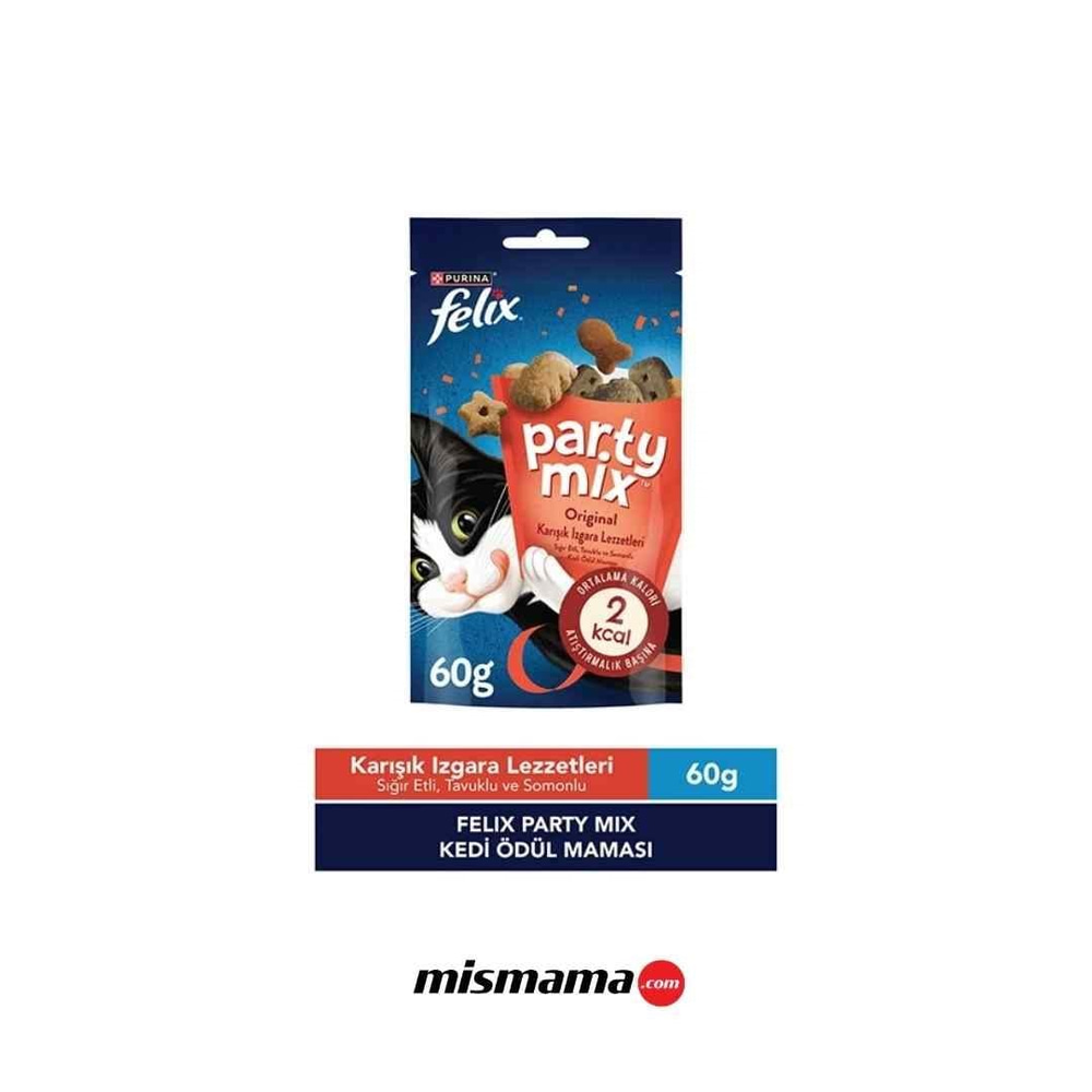 Felix Party Mix Original Karışık Izgara Lezzetleri Kedi Ödül Maması 60gr