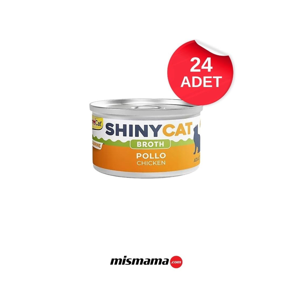 GimCat ShinyCat Broth Tavuklu Kedi Konservesi 70 Gr x 24 adet