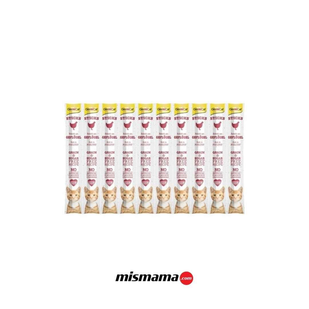 GimCat Sticks Kümes Hayvanlı Kedi Ödül Çubuğu 50gr (10'lu)