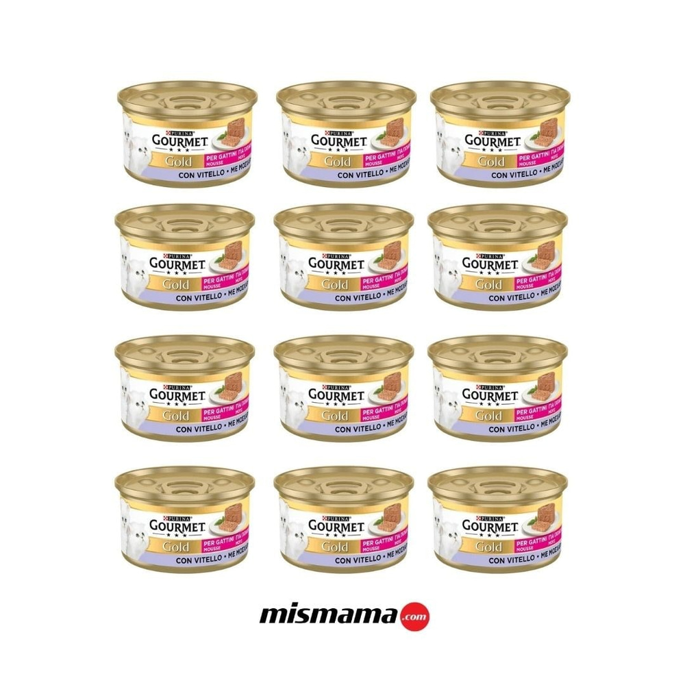 Gourmet Gold Kitten Mousse Veal Dana Etli Yavru Kedi Konservesi 85grx12