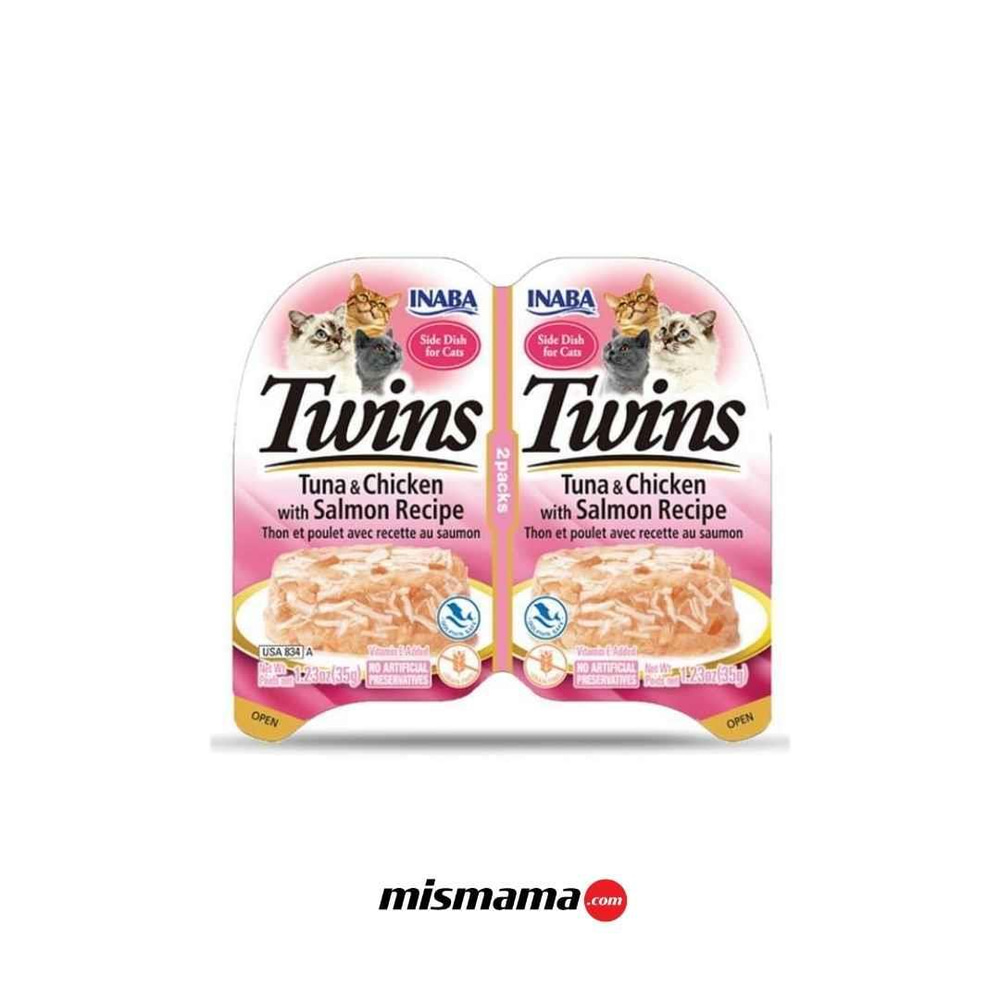 Inaba Twins Ton Balıklı, Somonlu ve Tavuklu Kedi Ödül Jölesi 2 x 35 Gr
