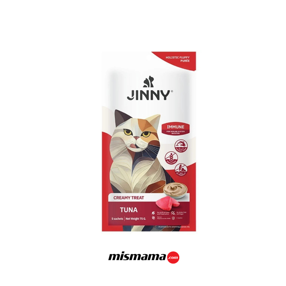 Jinny Creamy Ton Balıklı Kedi Sıvı Ödül Maması 5x15 gr