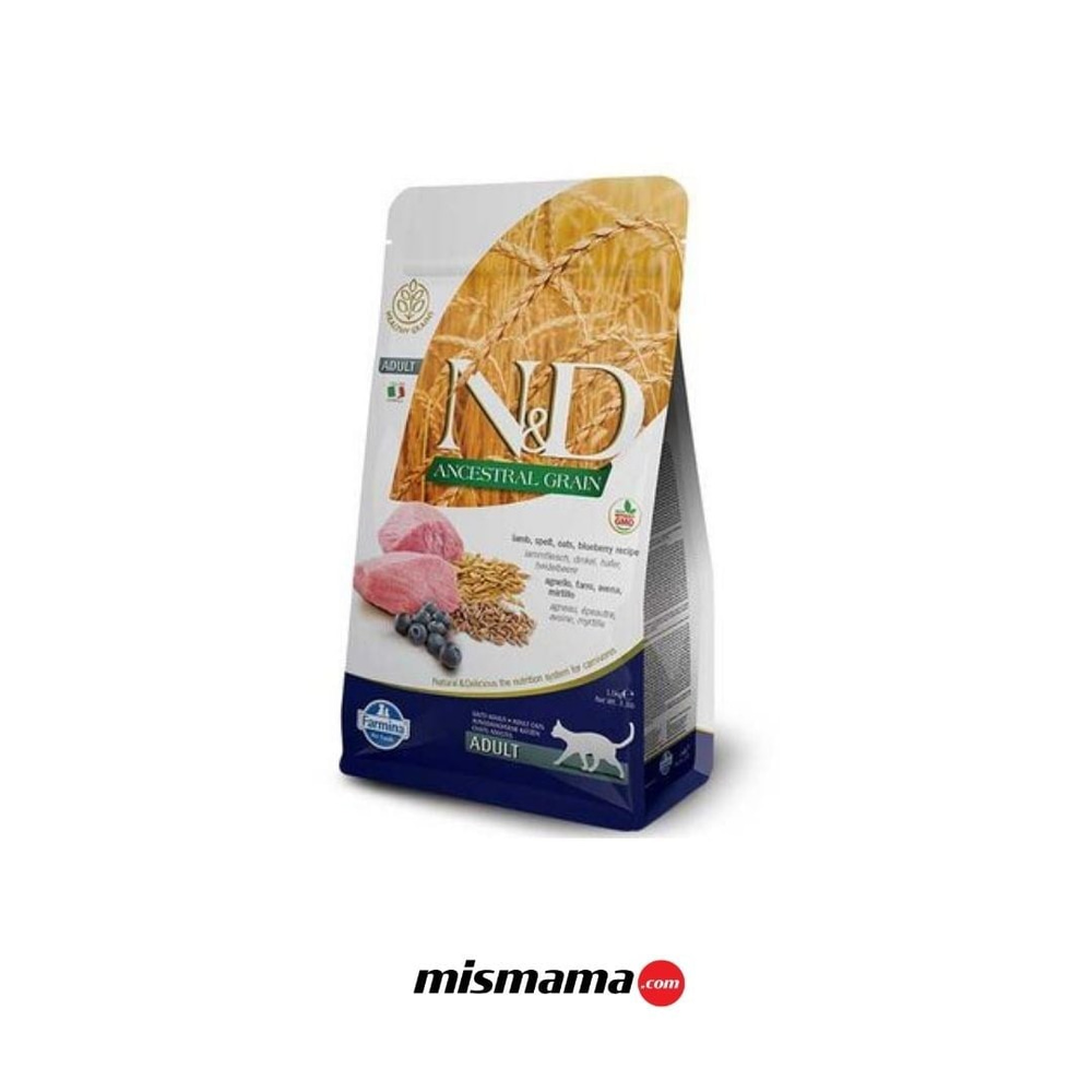 N&D Düşük Tahıllı Kuzu Etli Yaban Mersinli 1.5 Kg Yetişkin Kuru Kedi Maması