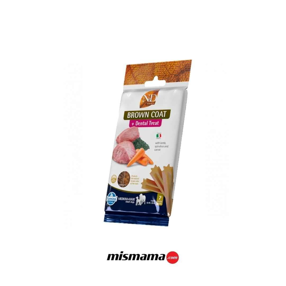 N&D Treat Dental Brown Kuzu Havuç Patates ve Spirulina Orta ve Büyük Irk Köpek Ödülü 100gr (7 Adet)