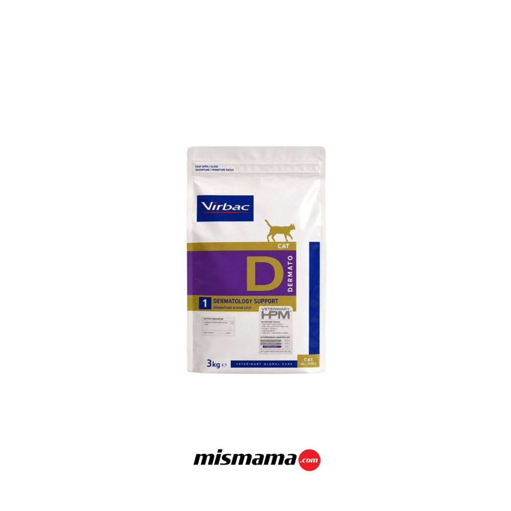 Virbac HPM Dermatology D1 Deri Destek Kedi Maması 3 kg