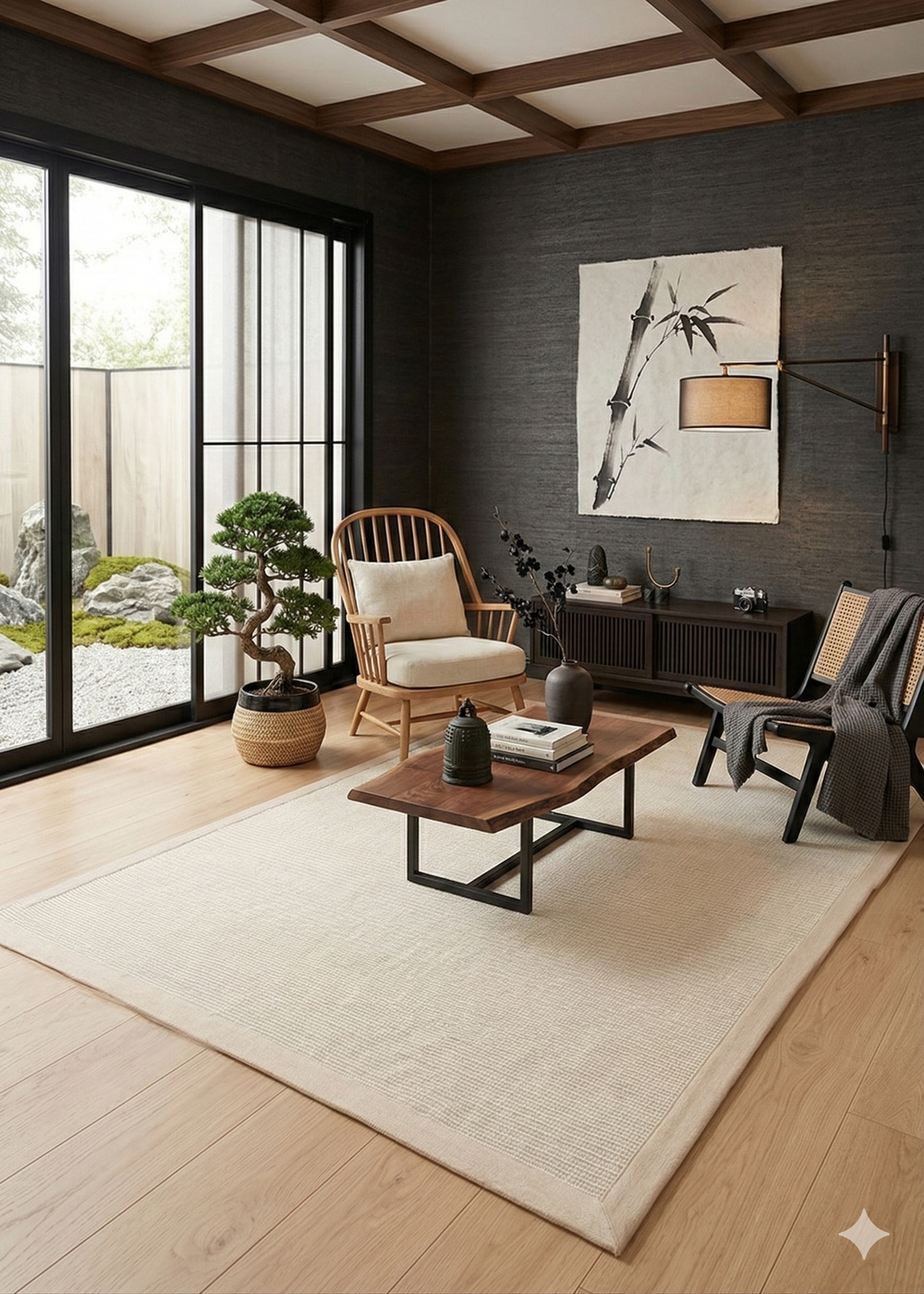 Modern Tasarımlı  Sisal Krem Dokuma Bej Kumaş Bordür Halı vnt 2706