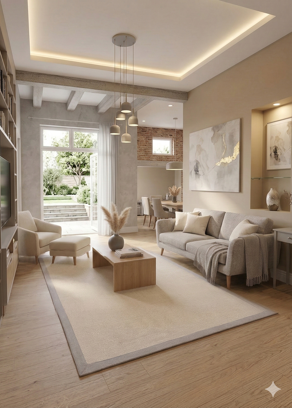 Modern Tasarımlı  Sisal Krem Dokuma Gri Kumaş Bordür Halı vnt 2706