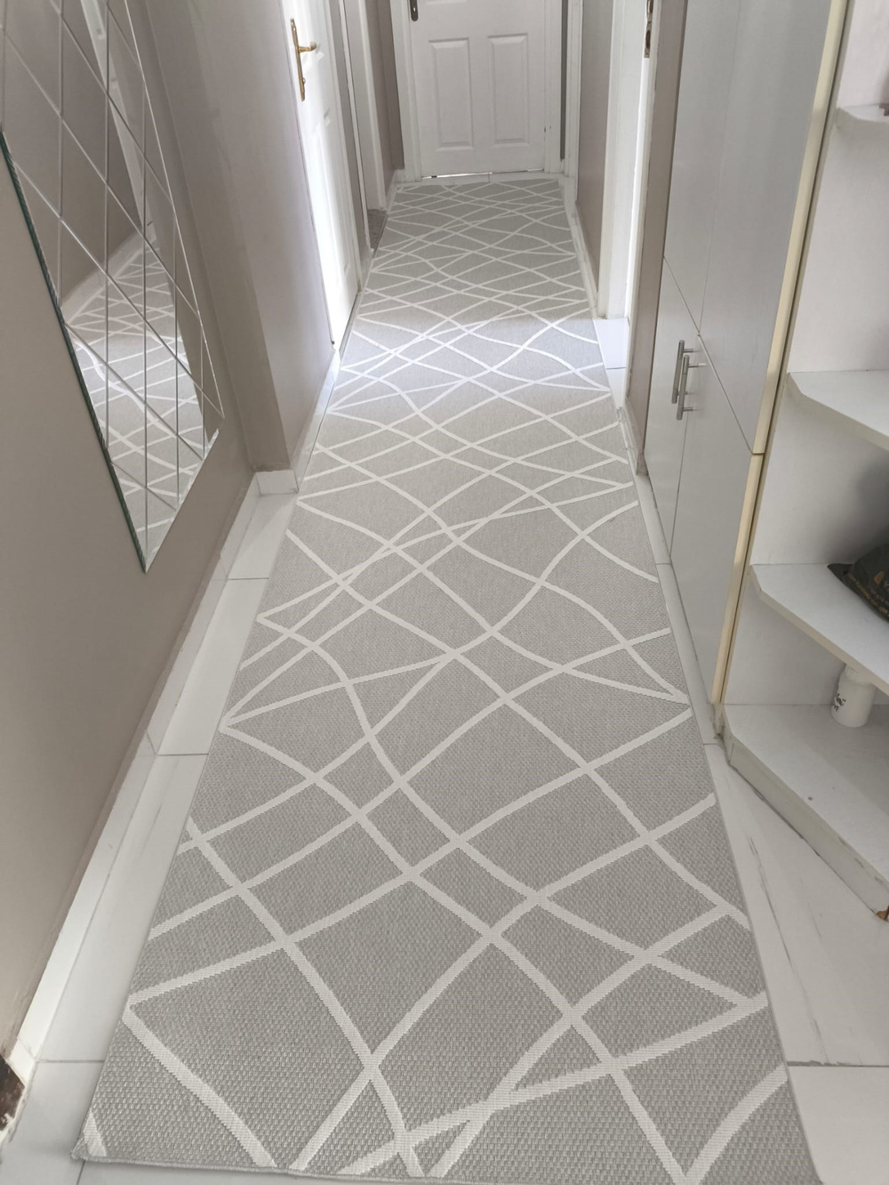 Premium Kalite Makinada Yıkanabilir Kaymaz Taban Antialerjik Wool Bukle Sisal 8002 Gri Krem