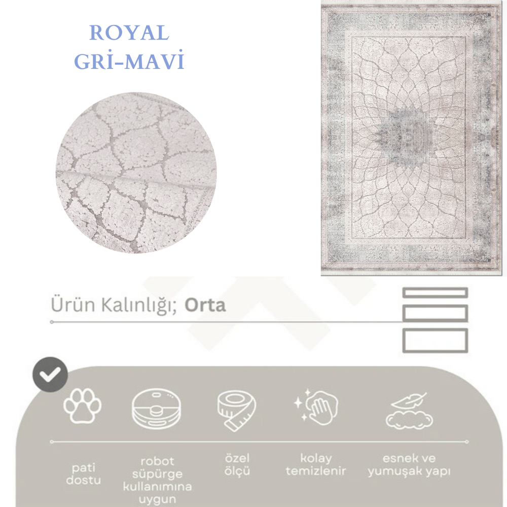 Royal (Neon) Gri-Mavi
