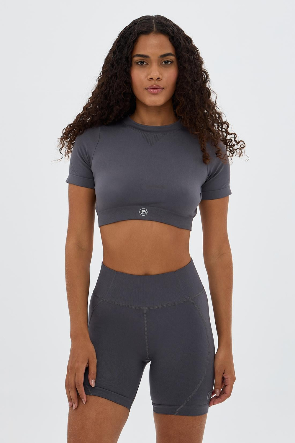 Oishii Kumo Kısa Crop Top Gri
