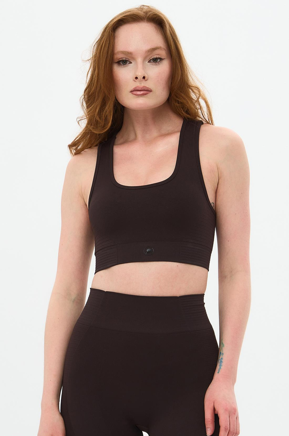 Oishii Sakura Çift Kat Spor Bra Kahve