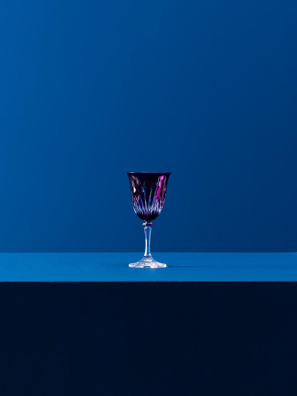 Renkli Kristal Şarap Kadehi Seti – 6lı Alev Kesim Geniş Ağızlı