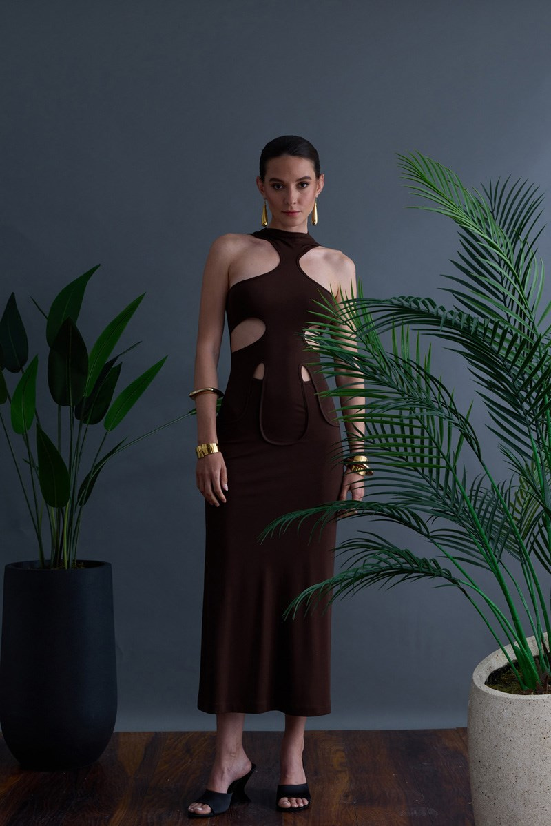 Shadowline Midi Dress