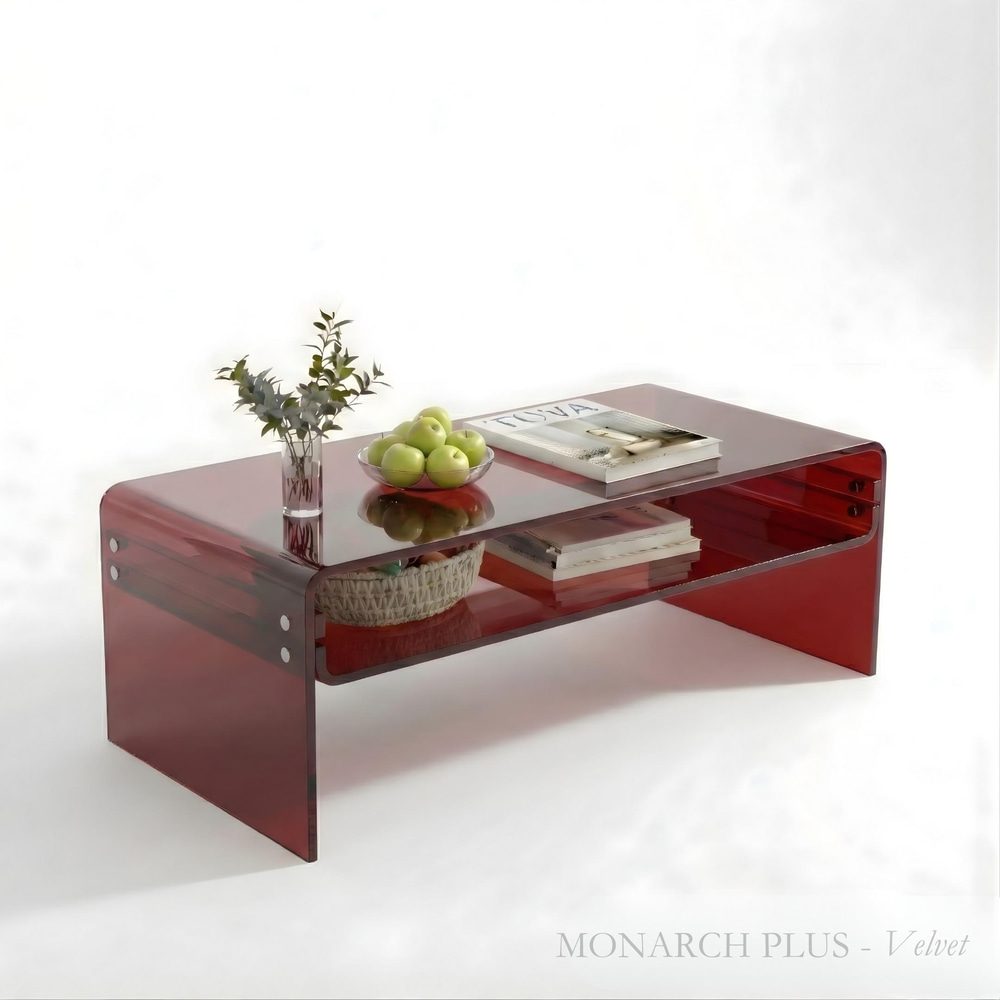 MONARCH Plus + | Büküm Ara Raflı Modern Orta Sehpa | Monoblok Modern Yapı | Tuva Yeni Nesil Mobilya