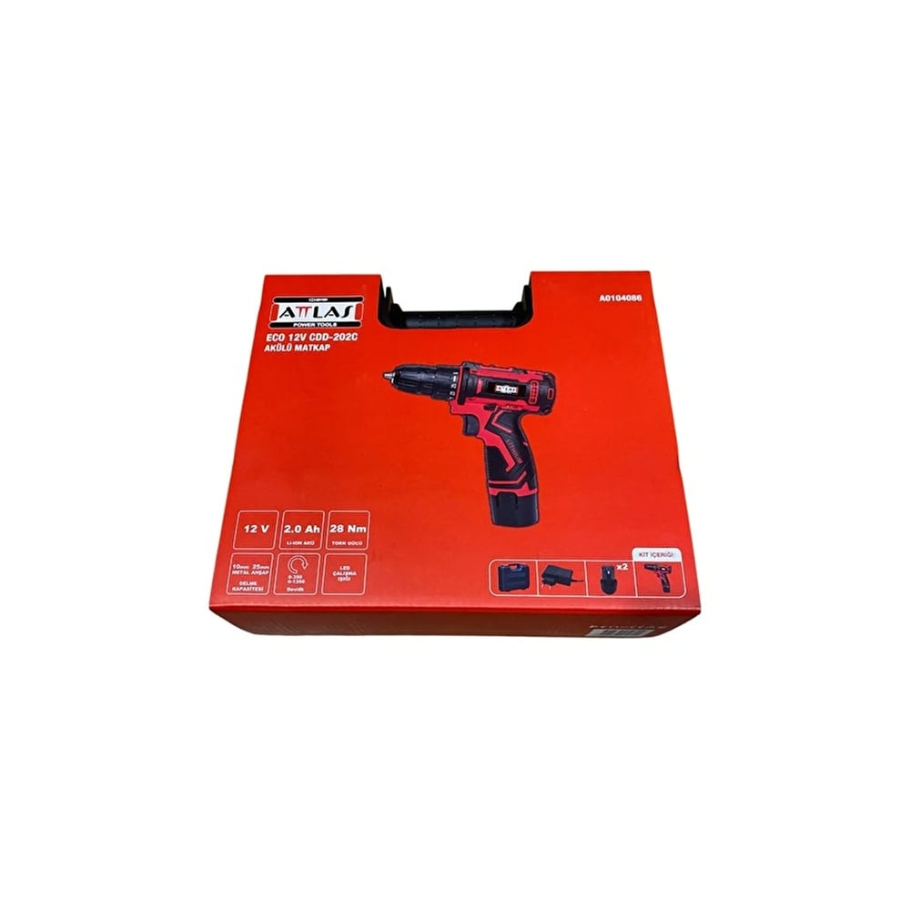 ATTLAS ECO CDD-202C Akülü Matkap 12V Çift Akülü