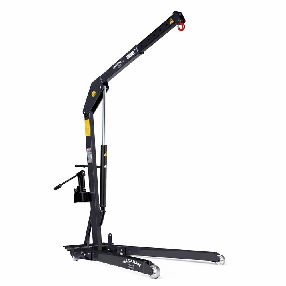 BASARAN 1 Ton Katlanır Hidrolik Vinç - Motor Kaldırma Caraskalı