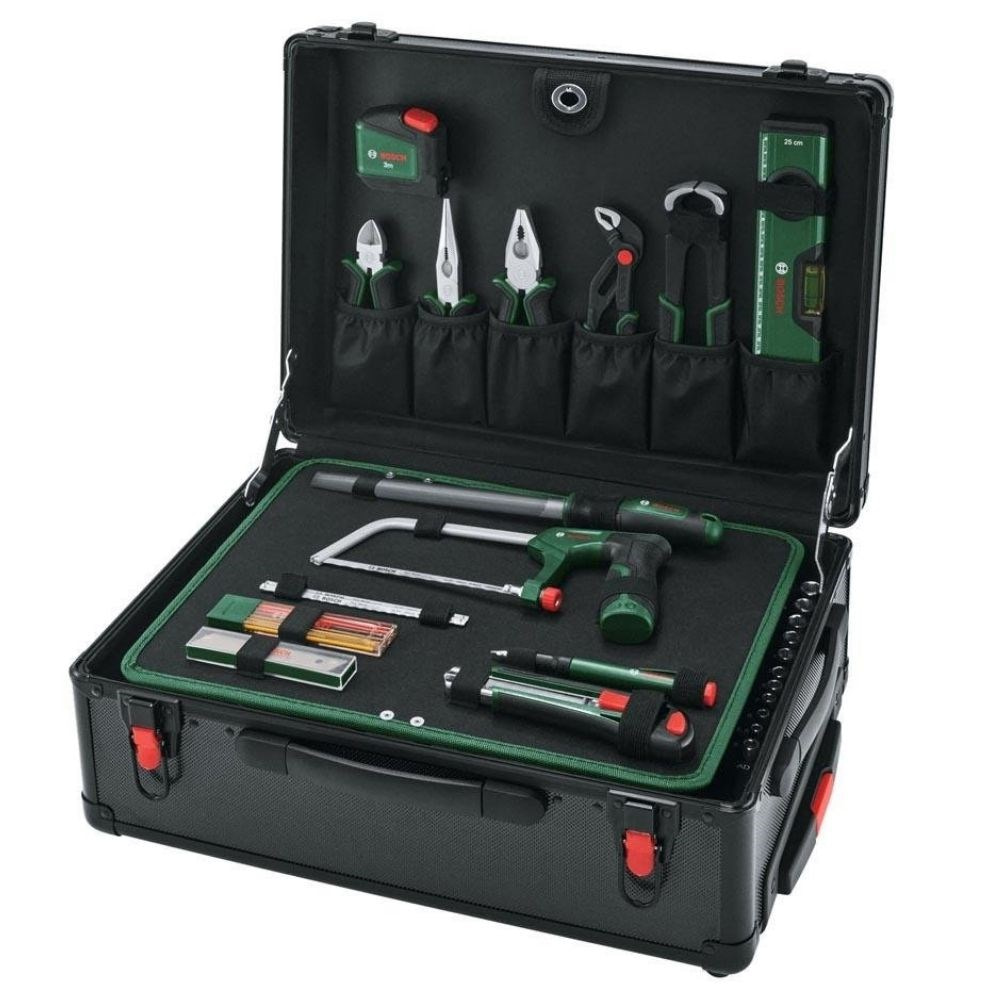 BOSCH 1600A02ZB4 Tekerlekli Dolu Takım Çantası - El Aleti Seti Profesyonel 119 Parça