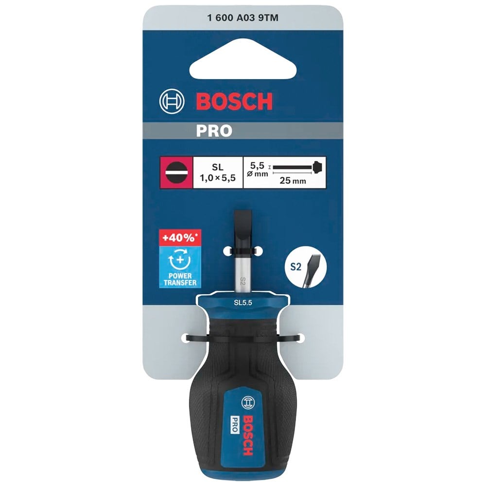 BOSCH Düz Uçlu Topaç Tornavida Pro SL 1.0 x 5.5 x 25 mm