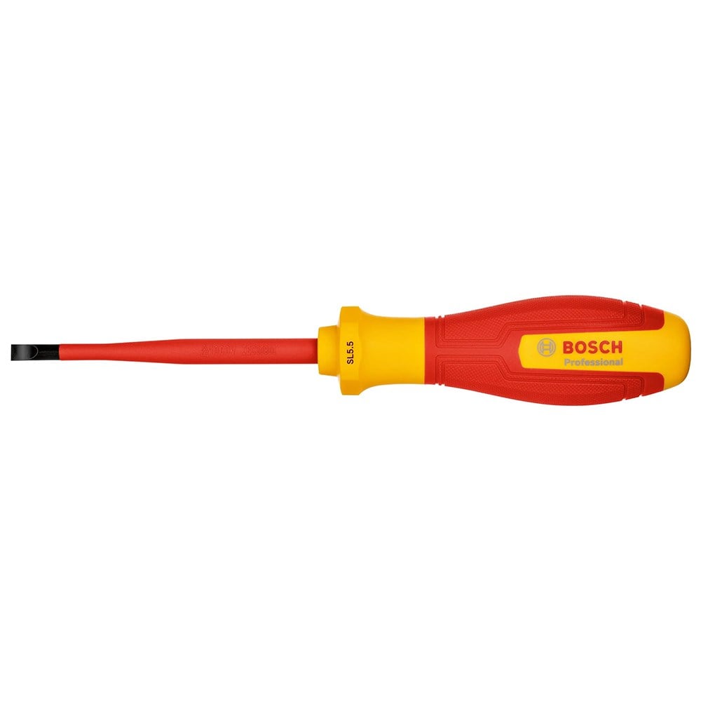 BOSCH Düz Uçlu Tornavida Izoleli PRO VDE 5.5 x 100 mm