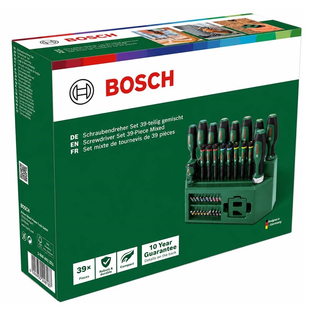 BOSCH Düz Yıldız Tornavida Klemens ve Bits Uç Seti 39 Parça