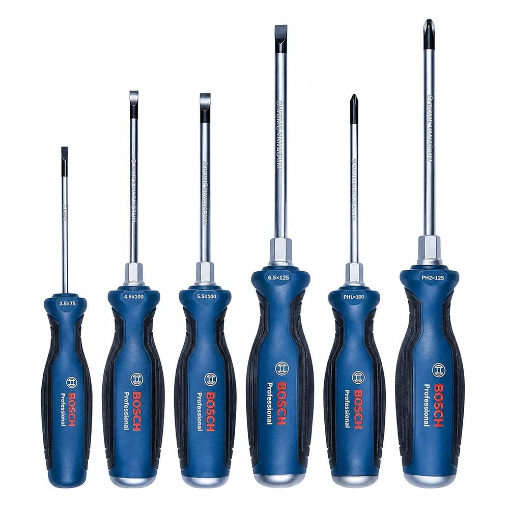 BOSCH PRO Düz ve Yıldız Uçlu Tornavida Takımı 6 Parça