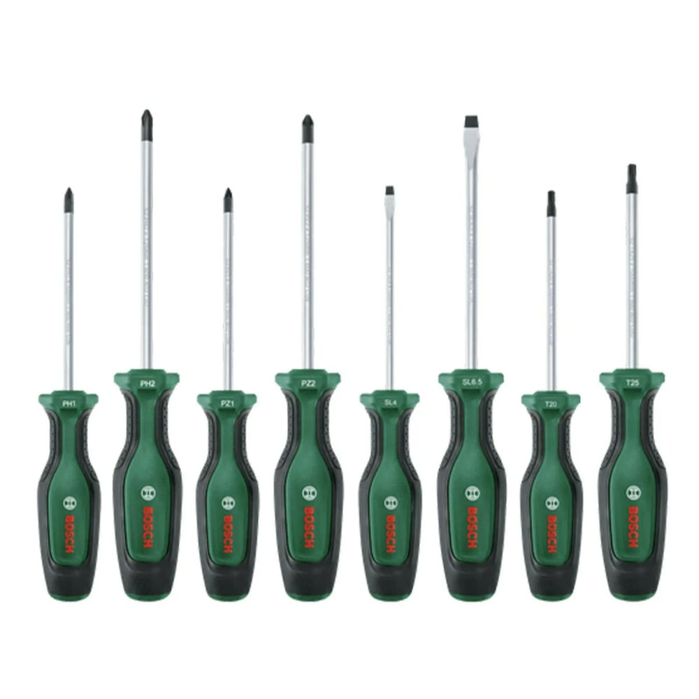 BOSCH Düz Yıldız ve Torx Uçlu Tornavida Takımı 8 Parça