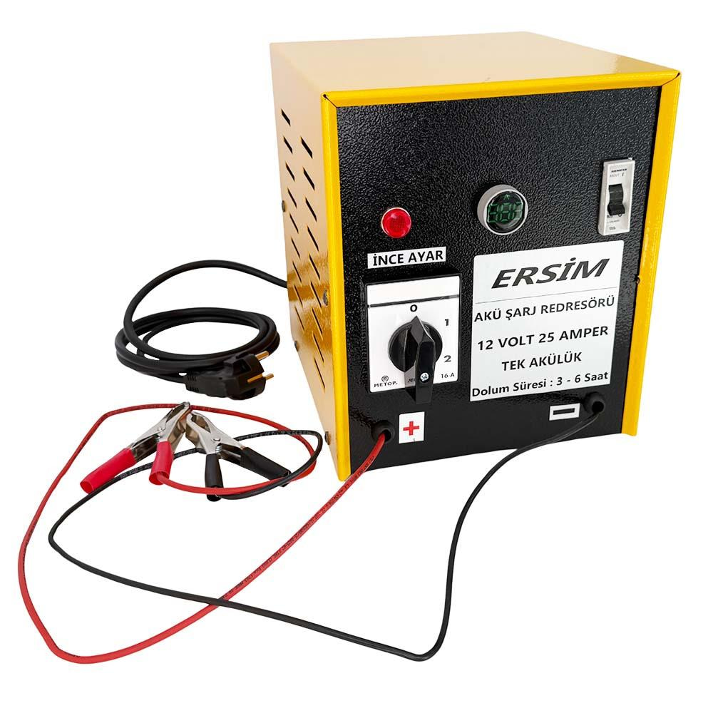 ERSIM Akü Şarj Cihazı 12 V 25 Amper