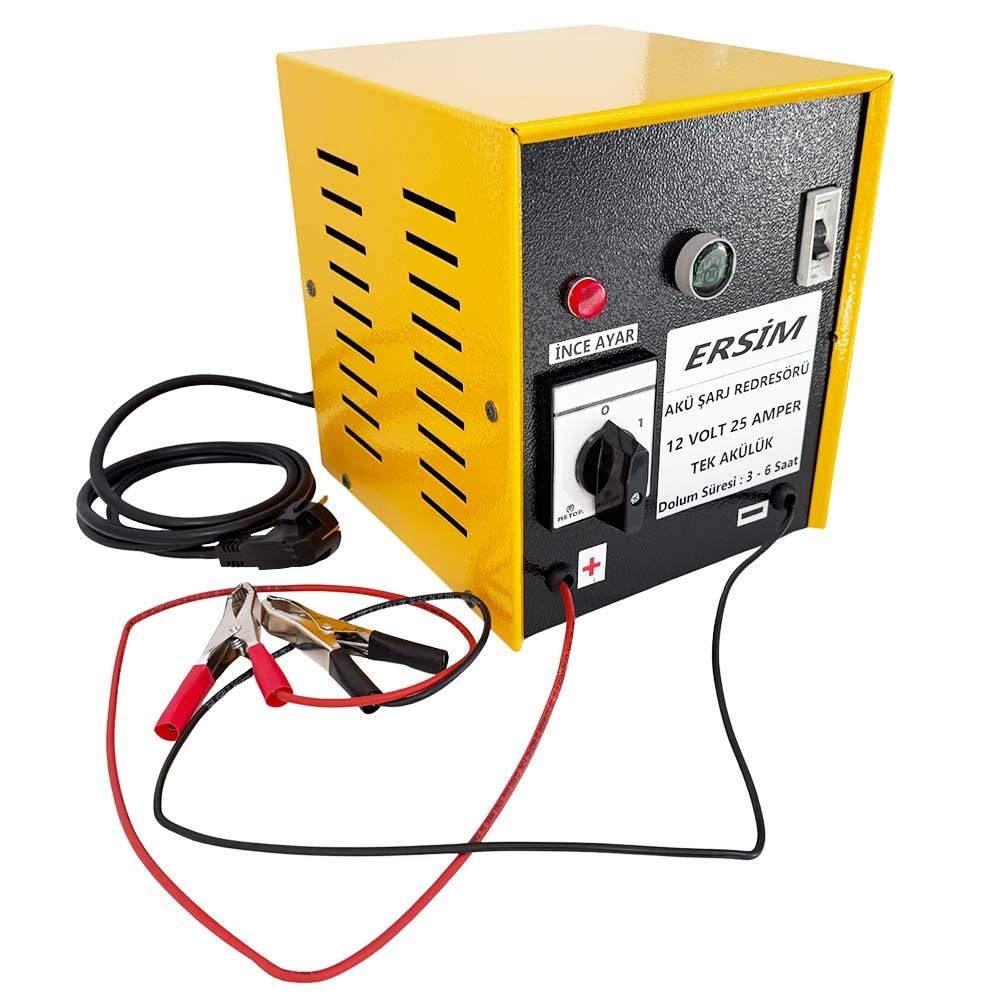 ERSIM Akü Şarj Cihazı 12 V 25 Amper