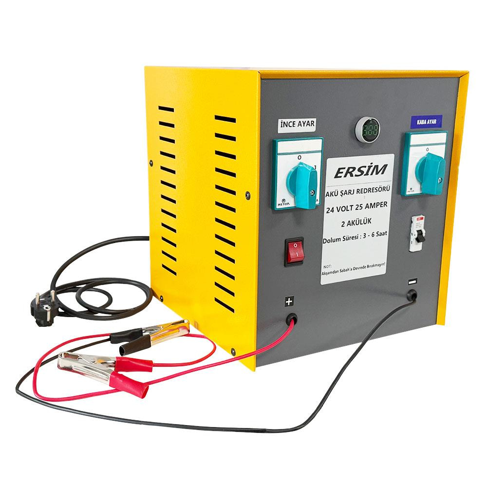 ERSIM Akü Şarj Cihazı 24 V 25 Amper 2 Akülük