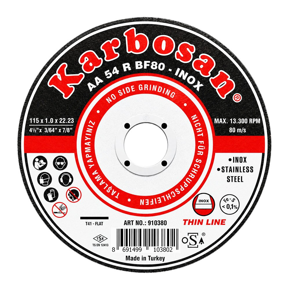 KARBOSAN Inox Kesme Taşı 115 x 1.0 x 22.23