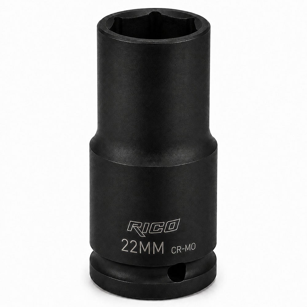 RICO 1/2 Altı Köşe Havalı Derin Lokma 22 mm