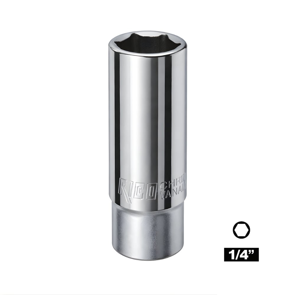 RICO 1/4 Altı Köşe Derin Lokma 9 mm