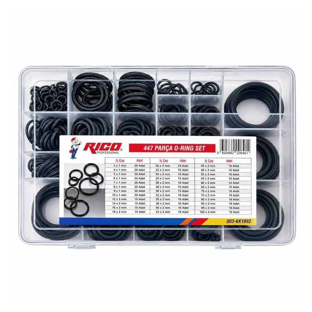 RICO O-Ring Conta Seti ve Conta Sökme Biz Seti 451 Parça