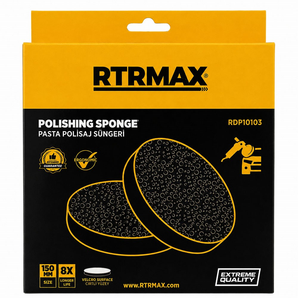 RTRMAX RDP10103 Polisaj Süngeri Cırtlı Ped 150 mm